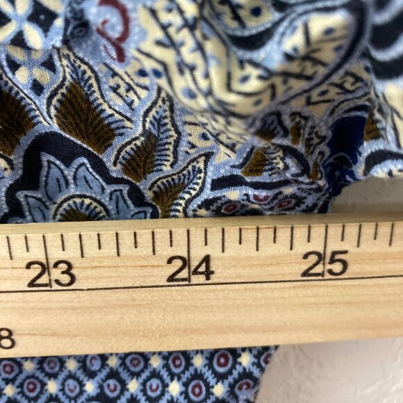 Java Lava Mens XL Short Sleeve Blue & Beige Paisley Button-Up Shirt Coastal Beec - Picture 11 of 14